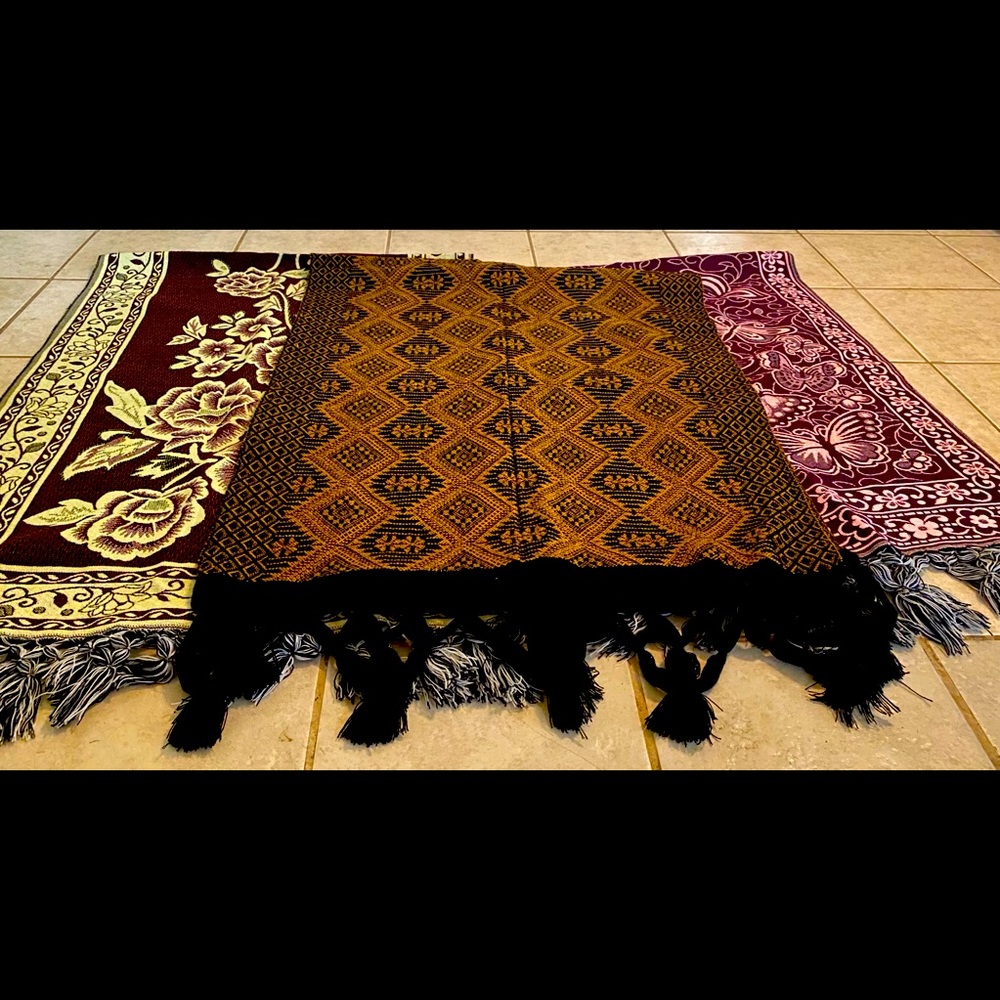 Mexican Embroidered Shawl (Rebozo)